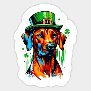 Rhodesian Ridgeback's Saint Patrick's Day Celebration Sticker